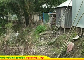 নাগরপুরে নিয়ম না মেনে পুকুর কাটায় হুমকির মুখে রাস্তা ও ঘরবাড়ি