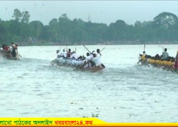 টাঙ্গাইলের পুংলি নদীতে ঐতিহ্যবাহী নৌকা বাইচ অনুষ্ঠিত