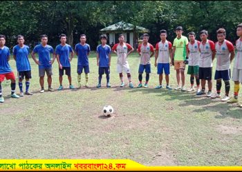 মধুপুরে দোখলা বাজার কমিটি ফুটবল টুর্নামেন্টের উদ্বোধন