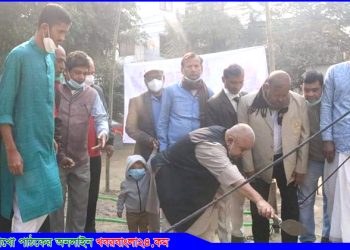 প্যাড়াডাইস পাড়া দুর্গা মন্দিরের নির্মাণ কাজ শুরু