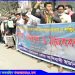 টাঙ্গাইলে আদিবাসী নারীকে নির্যাতনের প্রতিবাদে মানববন্ধন