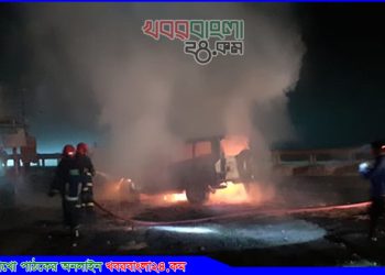 ঢাকা-টাঙ্গাইল-বঙ্গবন্ধু সেতু মহাসড়কে চলন্ত পাজেরোতে ভয়াবহ আগুন
