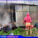 জমি নিয়ে বিরোধের জেরে প্রতিপক্ষের ঘরে অগ্নিসংযোগ