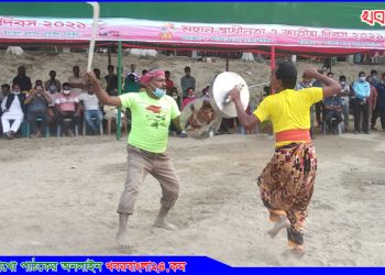 স্বাধীনতার সুবর্ণজয়ন্তীতে লাঠিবারী, রামদা খেলায় মাতোয়ারা বাসাইলবাসী