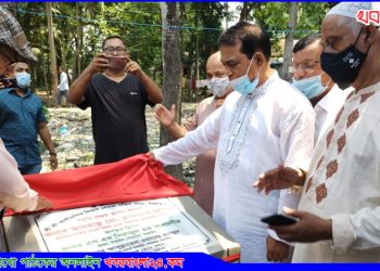 টাঙ্গাইলে বেতকা দক্ষিণ পাড়া কালী মন্দিরের নির্মাণ কাজের উদ্বোধন