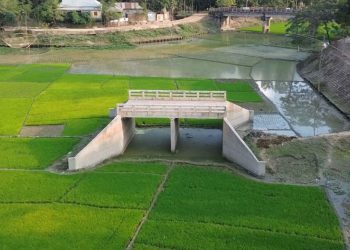 খালের মাঝে ৩৭ লাখ টাকার সেতু কাজে লাগেনি একদিনও