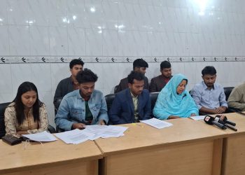 মারুফ হ/ত্যা মামলায় আসামীদেরকে গ্রেফতারের দাবীতে সংবাদ সম্মেলন