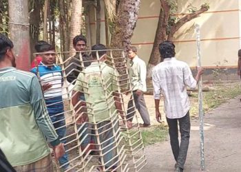 ভাঙচুরের পর ওবায়দুল কাদেরের বাড়ি জিনিস নিয়ে যাচ্ছেন জনতা