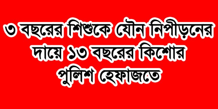 বিয়ের অনুষ্ঠানে ৩ বছরের শিশুকে যৌন নিপীড়নের অভিযোগে কিশোর পুলিশ হেফাজতে