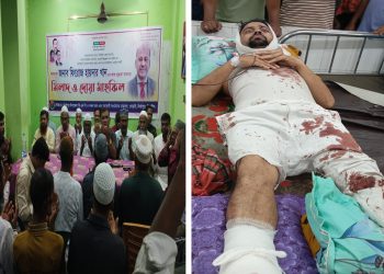 মির্জাপুরে দলীয় কার্যালয়ের রেলিং ভেঙে নীচে পড়ে ৪ নেতাকর্মী আ'হত