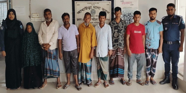 আখাউড়ায় মা'দকসহ ৯ পরোয়ানাভুক্ত আসামি গ্রে'ফ'তার