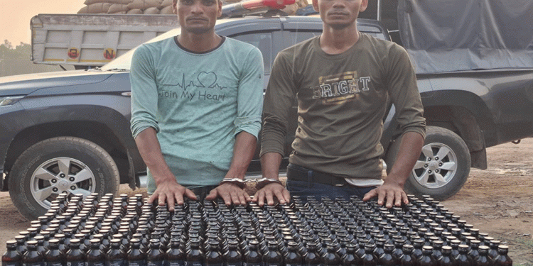 পাওয়ার টিলারে অভিনব কায়দায় ফে'নসিডিল পাচার দুই ভাই আ'টক