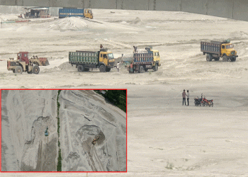 কুষ্টিয়ায় পদ্মা-গড়াই থেকে কোটি টাকার অবৈধ বালু উত্তোলন