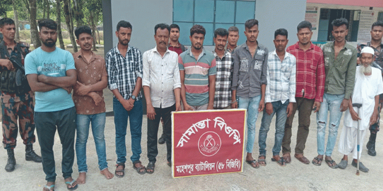 মহেশপুর সীমান্তে ২৪ বাংলাদেশি আ'টক ফে'নসিডিল উদ্ধার