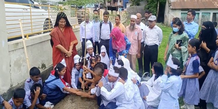 টাঙ্গাইলে সকল সরকারি প্রাথমিক বিদ্যালয়ের একযোগে বৃক্ষরোপণ
