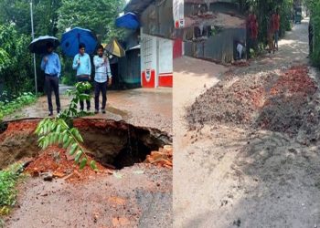 মির্জাপুরে ভারি বর্ষণে ক্ষতিগ্রস্ত সড়ক দুই দিনের মধ্যে মেরামত