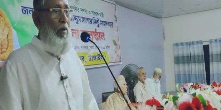 ষড়যন্ত্র এখনও থামেনি সতর্ক থাকতে হবে টাঙ্গাইলে সংবর্ধনায় সাবেক মন্ত্রী পিন্টু