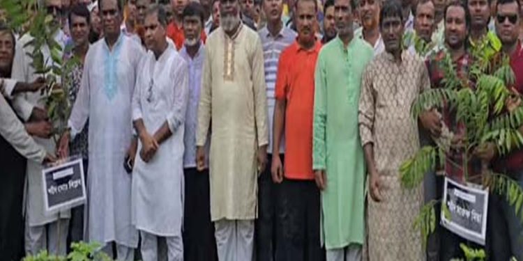 টাঙ্গাইলে শহীদদের স্মরণে কৃষকদলের বৃক্ষরোপণ