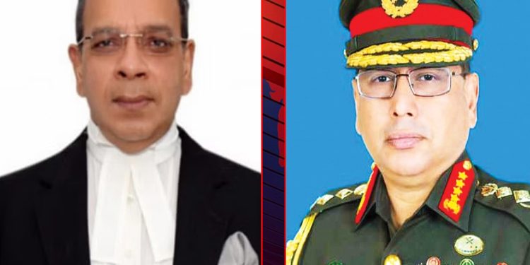 সেনাবাহিনী প্রধানের সঙ্গে প্রধান বিচারপতি ও প্রধান উপদেষ্টার বৈঠক
