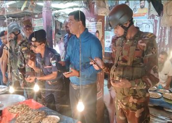 টাঙ্গাইলে চিংড়িতে জেলি ও নকল পণ্য বিক্রির দায়ে ৭৫ হাজার টাকা জরিমানা