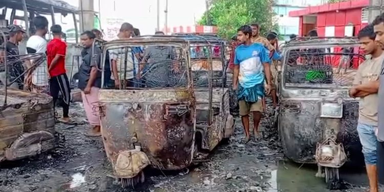 হবিগঞ্জে সিএনজি রিফুয়েলিং স্টেশনে ভয়াবহ অ'গ্নি'কা'ণ্ড