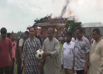 নাগরপুরে ভাদ্রা ফুটবল টুর্নামেন্টে সেমিফাইনালে গড়পাড়া একাডেমির জয়