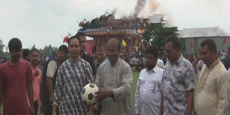 নাগরপুরে ভাদ্রা ফুটবল টুর্নামেন্টে সেমিফাইনালে গড়পাড়া একাডেমির জয়