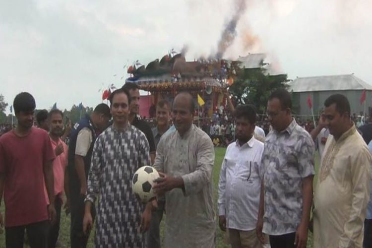 নাগরপুরে ভাদ্রা ফুটবল টুর্নামেন্টে সেমিফাইনালে গড়পাড়া একাডেমির জয়