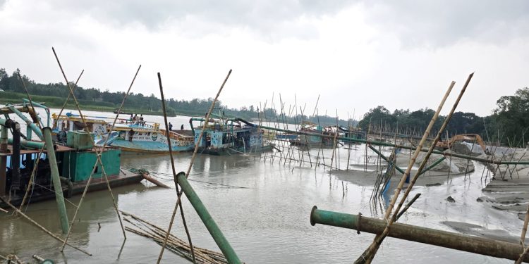 টাঙ্গাইলে সরু নদীতে বাল্কহেডের দাপাদাপিতে ভাঙছে ফসলি জমি, ঘরবাড়ি