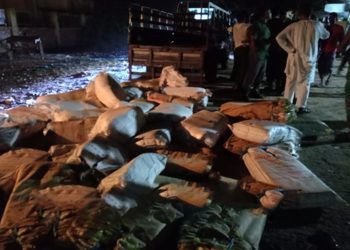 পার্ক বাজার থেকে ২৬৭১ কেজি নিষিদ্ধ পলিথিন জব্দ দোকানিকে জরিমানা