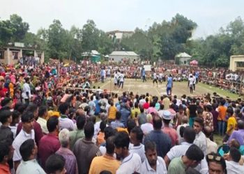 টাঙ্গাইল সদর উপজেলায় নারীদের কাবাডি প্রতিযোগিতায় জমজমাট আয়োজন