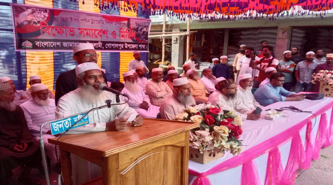 গোপালপুরে জামায়াতে ইসলামীর বিক্ষোভ সমাবেশ ও মিছিল