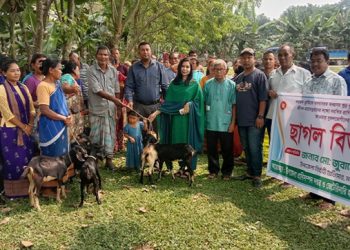 মধুপুরে নৃ-তাত্ত্বিক জনগোষ্ঠীর মাঝে ছাগল বিতরণ