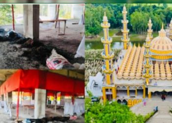 ২০১ গম্বুজ মসজিদের নির্মাণাধীন মার্কেটে আগুন দেয়ার অভিযোগ