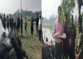 বাসাইলে বিপুল পরিমাণ চায়না জাল পুড়িয়ে ধ্বংস