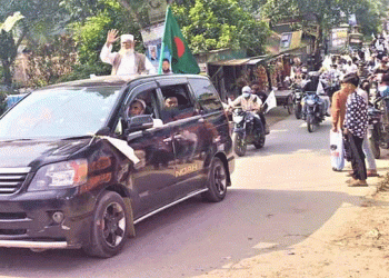 দাঁড়িপাল্লার সমর্থনে কালিহাতীতে মোটরসাইকেল শোভাযাত্রা