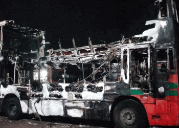 নোয়াখালীতে বিআরটিসি ডিপোর দুটি বাসে আগুন