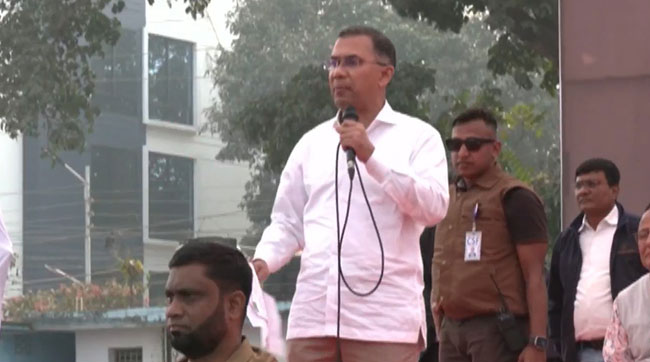 ২৩ বছর পর ঠাকুরগাঁওয়ে তারেক রহমান, নির্বাচনী সমাবেশে জনসমাগম