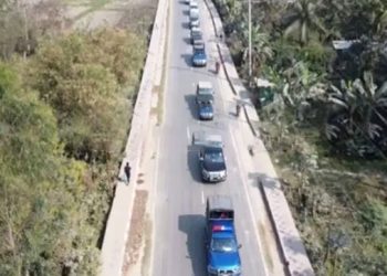 মির্জাপুর-৭ আসনের নির্বাচনে বিভিন্ন এলাকায় যৌথবাহিনীর মহড়া