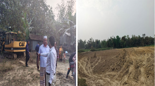 বাসাইলে অবৈধভাবে মাটি কাটায় দেড় লাখ টাকা জরিমানা