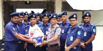 দেলদুয়ার থানা পরিদর্শনে পুলিশ সুপার শামসুল আলম সরকার