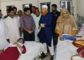 নাগরপুরে অসুস্থ শিক্ষার্থীদের খোঁজ নিতে হাসপাতালে এমপি লাভলু