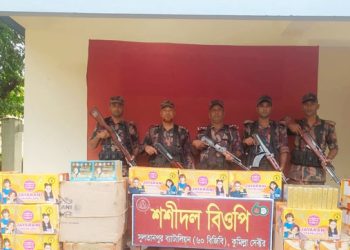 ব্রাহ্মণবাড়িয়া-কুমিল্লা সীমান্তে ৩০ লাখ টাকার ভারতীয় পণ্য জব্দ