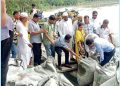 দেলদুয়ারে এলেংজানী নদীর ভাঙন রোধে জিও ব্যাগ স্থাপন শুরু