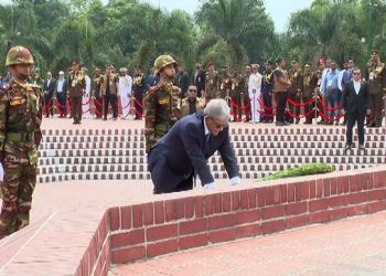 জাতীয় স্মৃতিসৌধে মুক্তিযুদ্ধের শহীদদের প্রতি নবনির্বাচিত রাষ্ট্রপতির শ্রদ্ধা