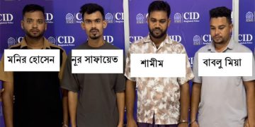 অনলাইন জুয়ার অর্থ বিদেশে পাচারের অভিযোগে টাঙ্গাইলে গ্রেপ্তার আরও ৪