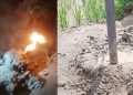হালুয়াঘাটে গভীর নলকূপ স্থাপনের সময় গ্যাস নির্গমন, জ্বলেছে আগুন